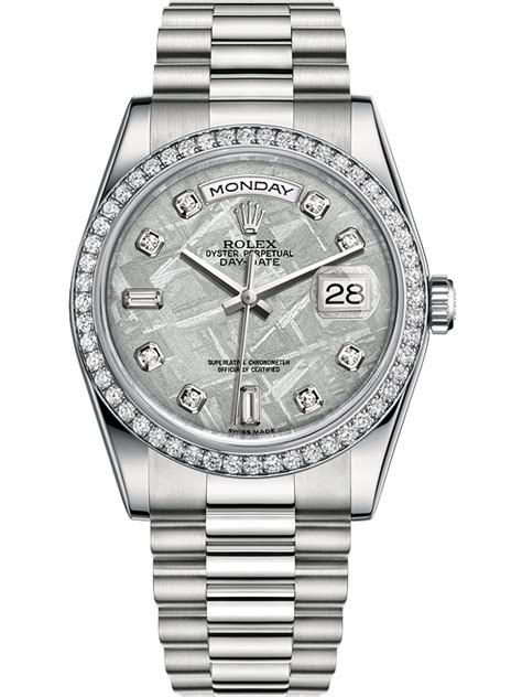 rolex day date meteorite 36mm|rolex day date platinum meteorite.